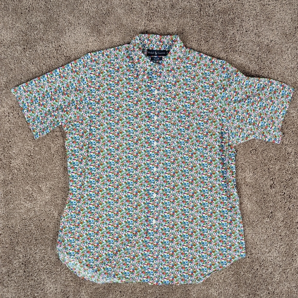 NWOT Ralph Lauren short sleeve button down floral large classic fit. - Picture 5 of 10